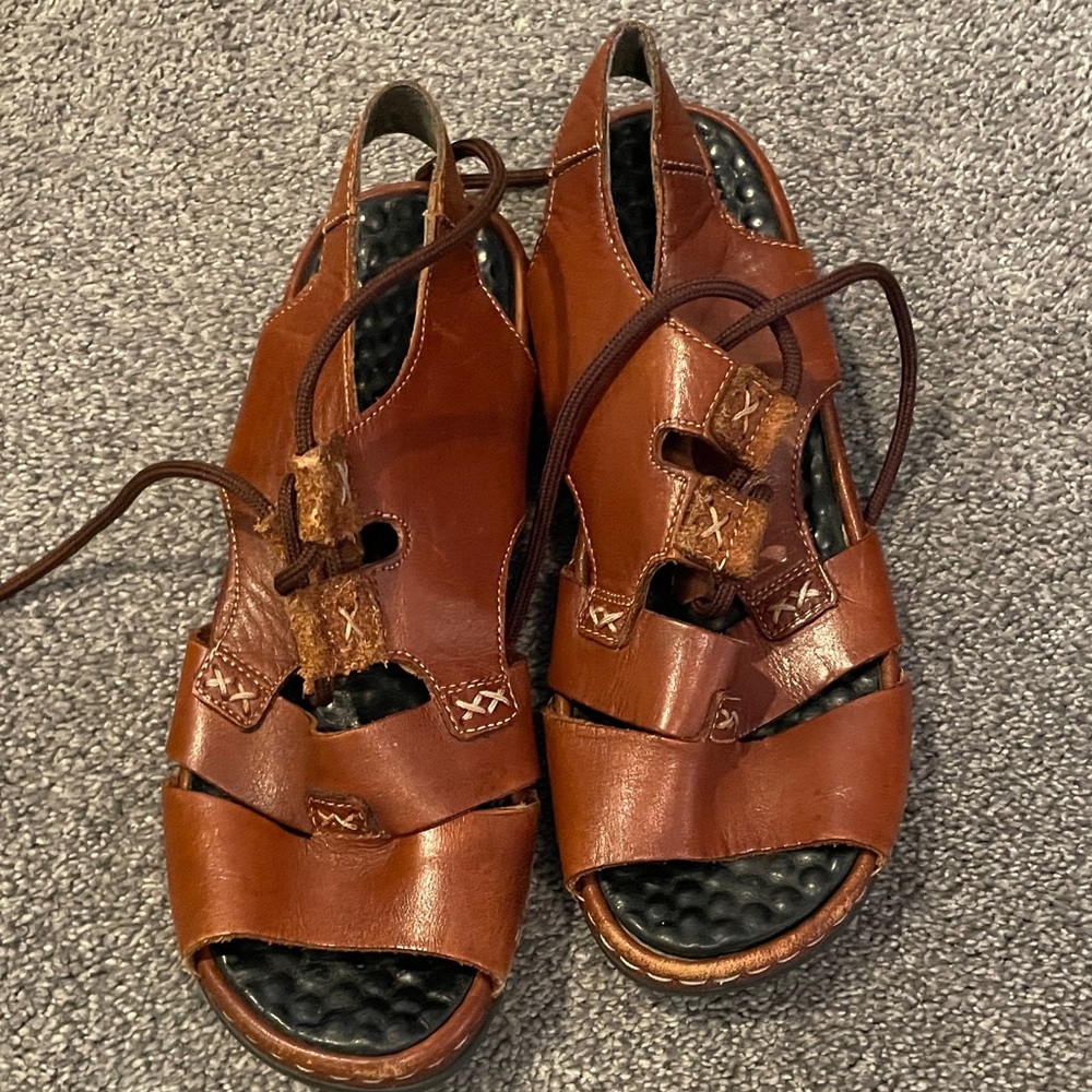 Rieker Chestnut Leather Sandals